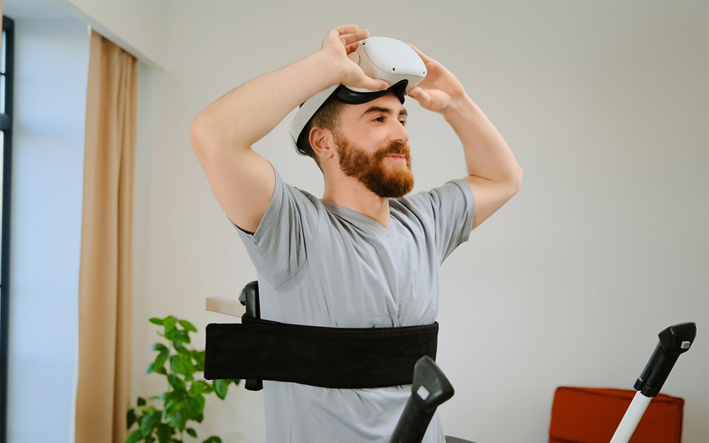 Put on the VR headset